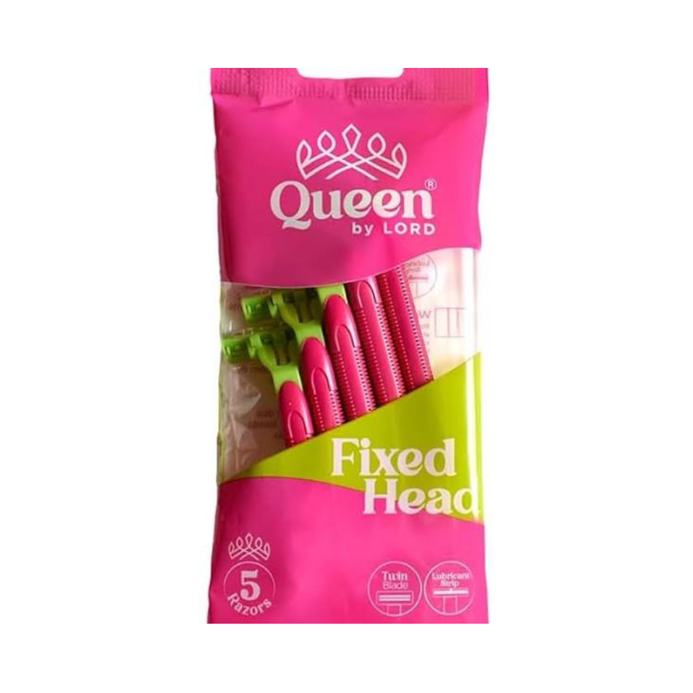 Queen Rubber Case Razors 5 Pieces