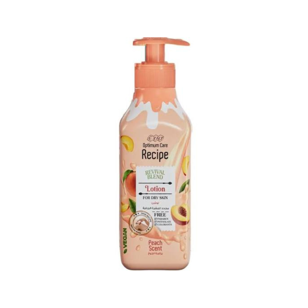 Eva Optimum Care Recipe Revival Blend Lotion Peach Scent 370 ml
