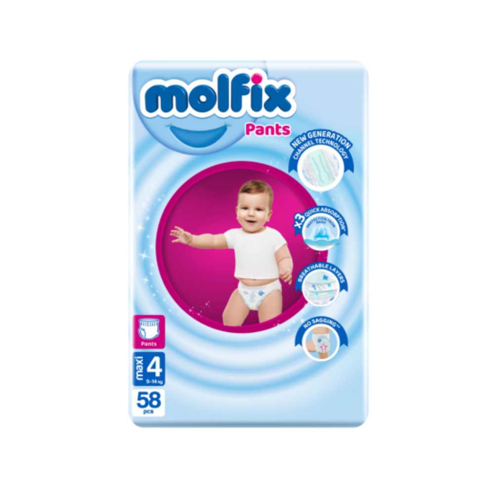 MOLFIX PANTS 4 (9-14 KG) 58PCS