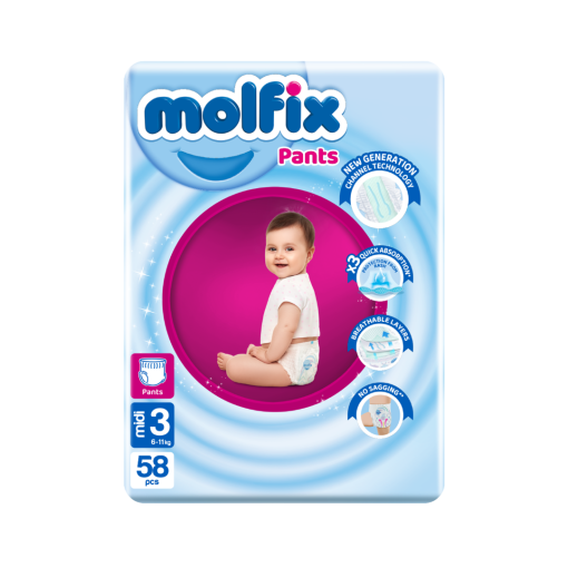 MOLFIX PANTS 3 (6-11 KG) 58PCS