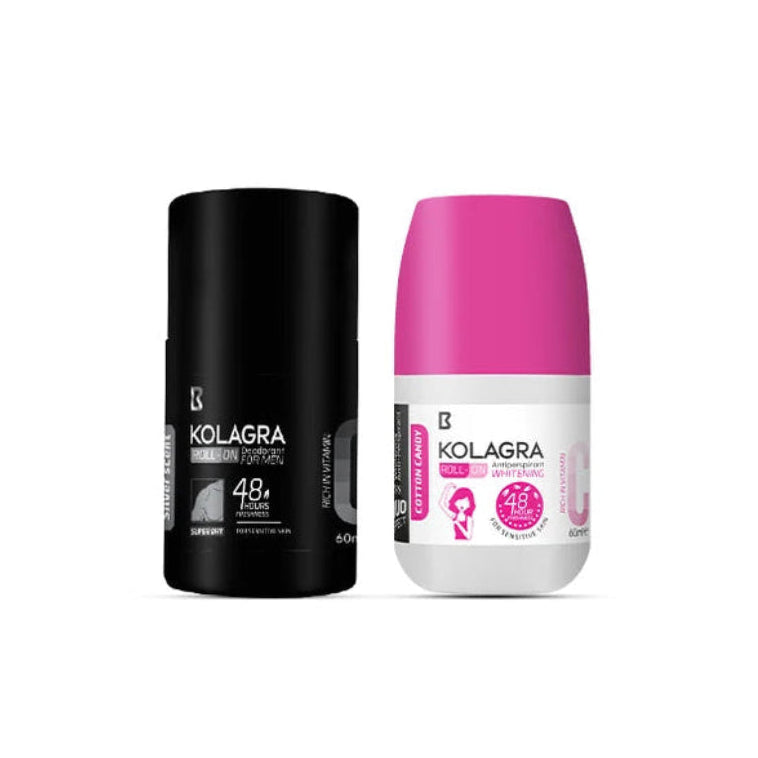 Kolagra Roll On Men Silver Scent 60 ml + Kolagra Roll On Cotton Candy 60 ml