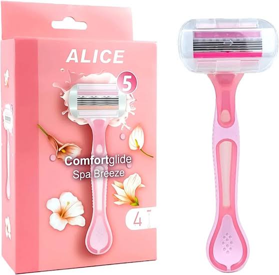 ALICE ComfortGlide Spa Breeze + 4 Razor Blades Pink