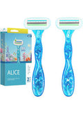 Alice Silky Smooth 3 Blade Razor Blue