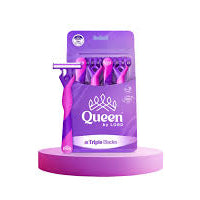 Queen Triple Blade Razors 6+2 Purple