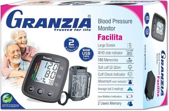Granzia Facilita Digital Blood Pressure Monitor USB Type-C